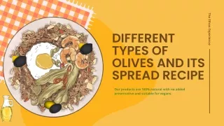 Different Types Of Olives And Its Spread Recipe