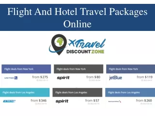 Flight And Hotel Travel Packages Online