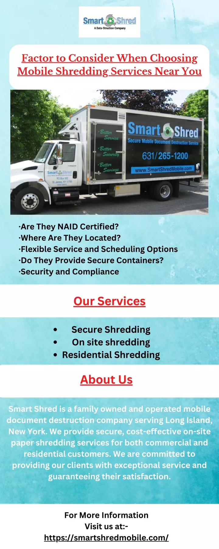 factor to consider when choosing mobile shredding