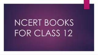 NCERT Books for Class 12