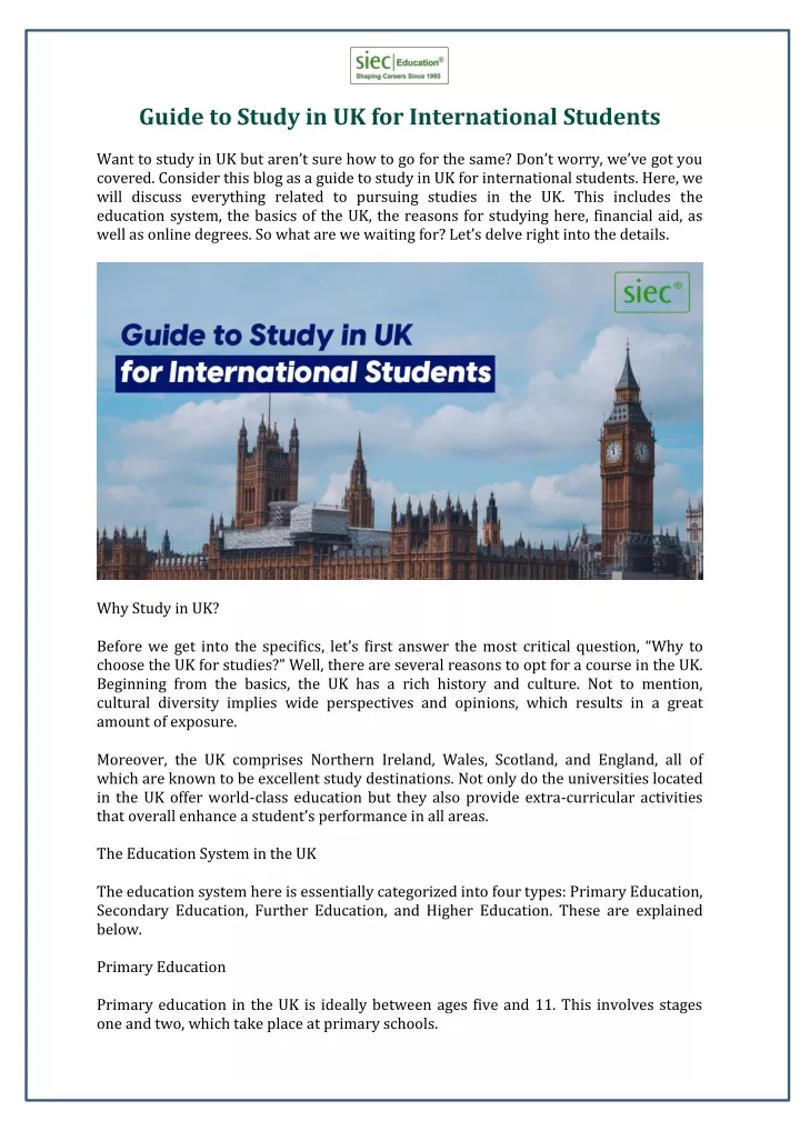 study in uk presentation