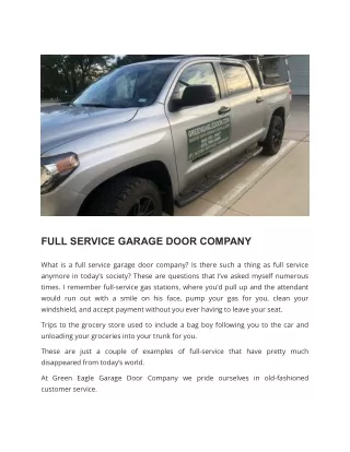 full service garage door company