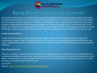 Rocky Mountain Medical Equipment