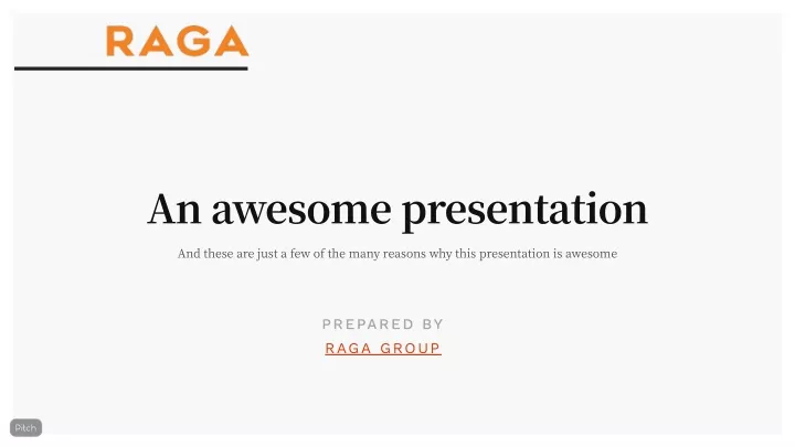 an awesome presentation