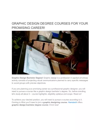 Graphic Design Degree: Course, Admission, Syllabus And Scope