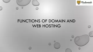 MM-Functions of Domain and Web hosting