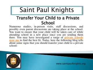 Private schools near me - Saint Paul Jr-Sr High School