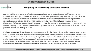 Want to Know about Embassy Attestation in Dubai