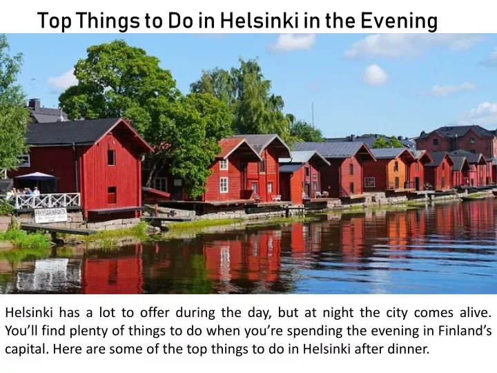 top things to do in helsinki in the evening