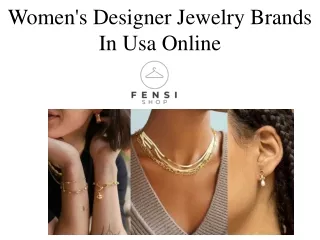 Women's Designer Jewelry Brands In Usa Online