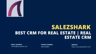 Best CRM for Real Estate - Salezshark