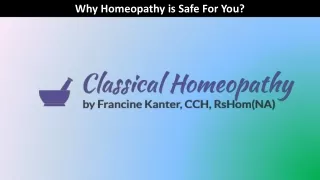 why homeopathy is safe for you