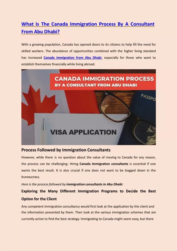 what is the canada immigration process