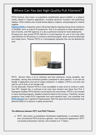 where can you get high quality pla filament