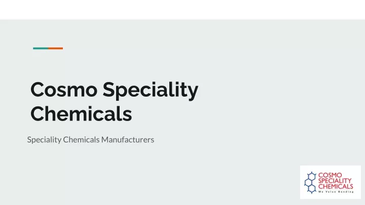 cosmo speciality chemicals