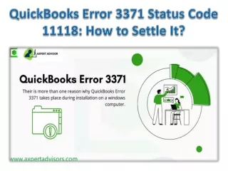 QuickBooks Error 3371 Status Code 11118 How to Settle It