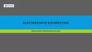 Electrostatic Disinfection Services | Electrostatic Disinfection in GTA