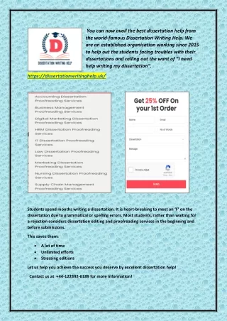 Get online assistance with a UK dissertation at dissertationhelps.com