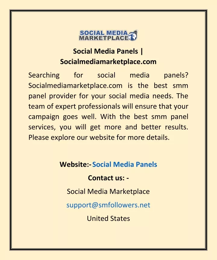 social media panels socialmediamarketplace com