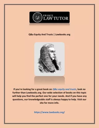 Q&a Equity And Trusts | Lawbooks.org