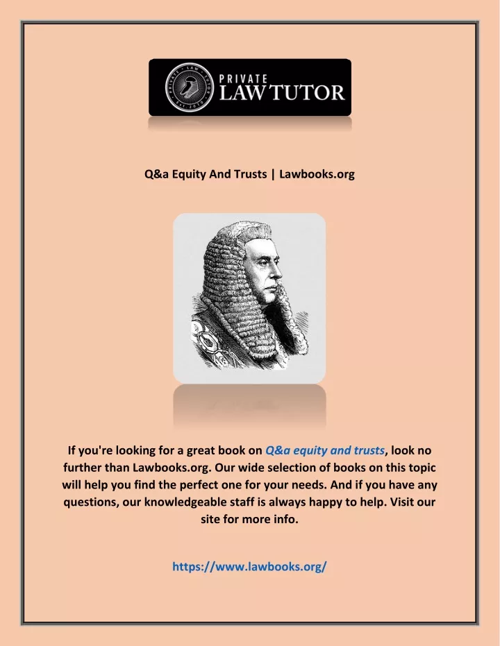 q a equity and trusts lawbooks org
