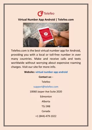 virtual number app android telefeo com