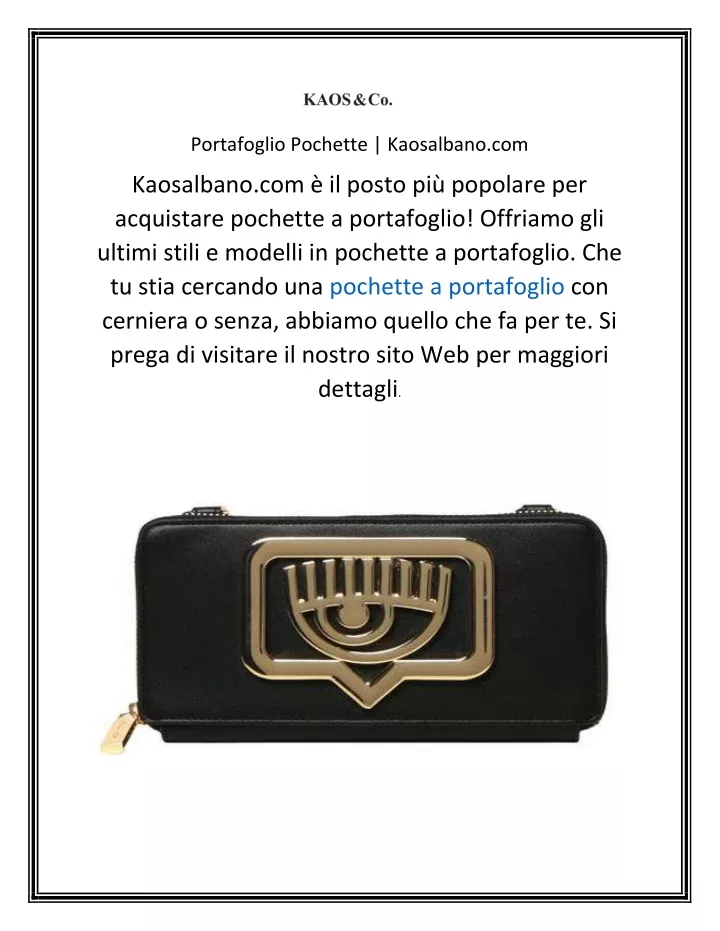 portafoglio pochette kaosalbano com