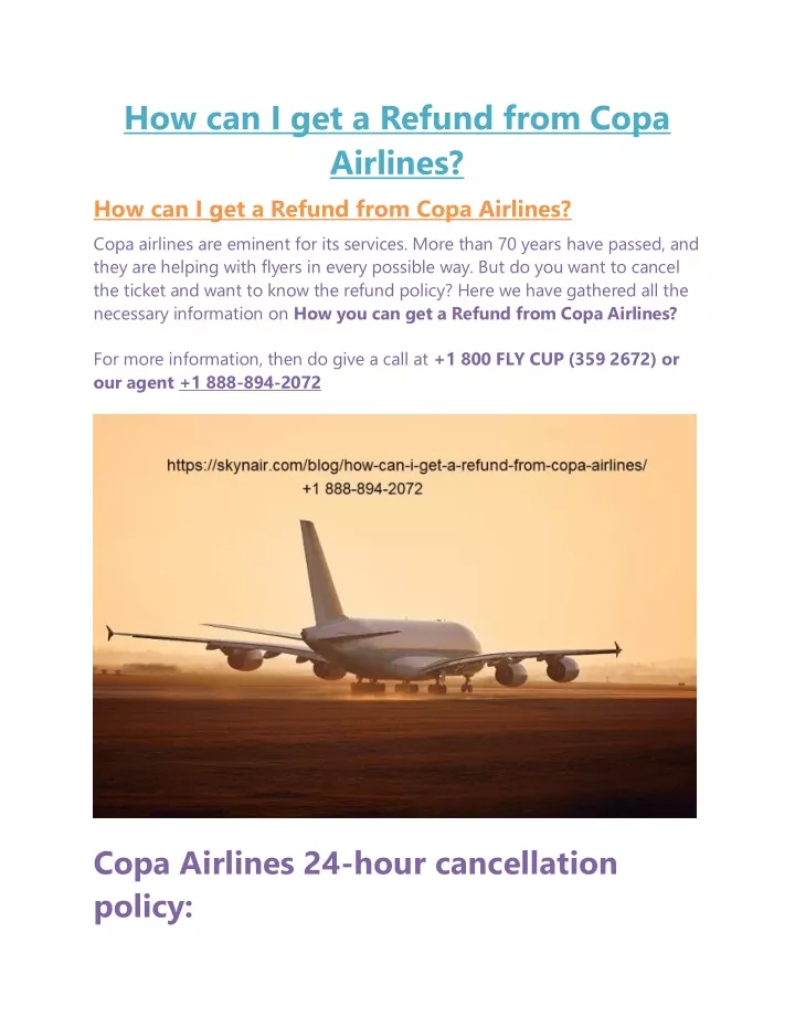 how can i get a refund from copa airlines