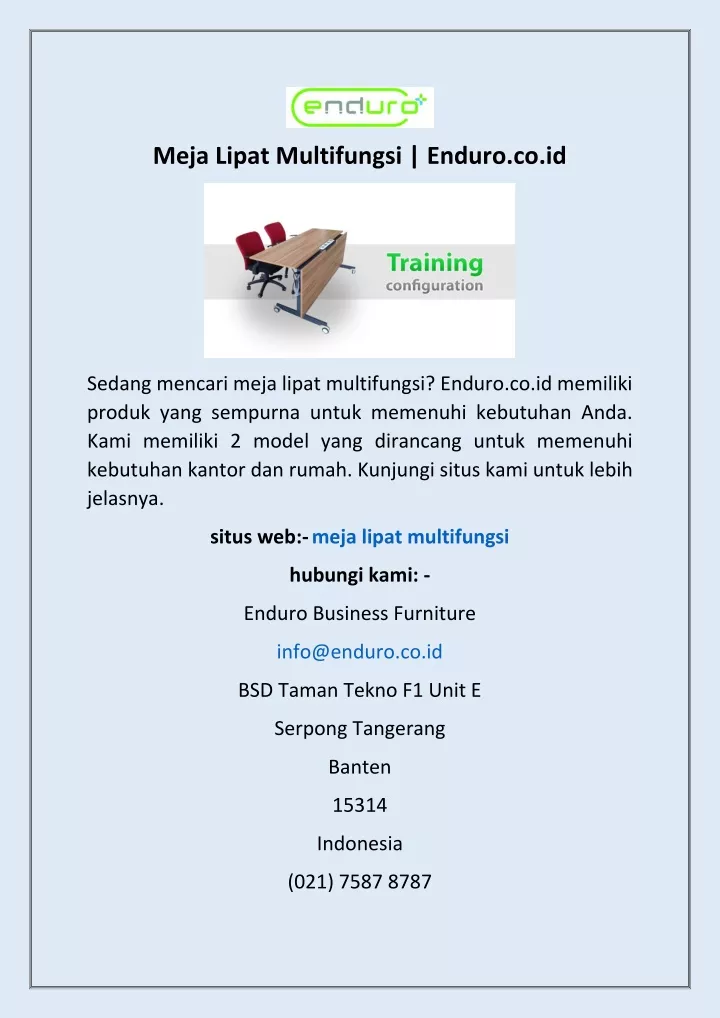 meja lipat multifungsi enduro co id