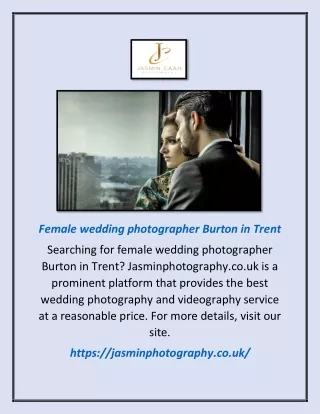 Female Wedding Photographer Burton In Trent | Jasminphotography.co.uk