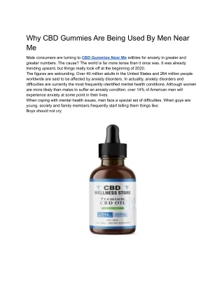 why cbd gummies are being used by men near me