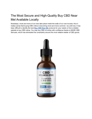 the most secure and high quality buy cbd near