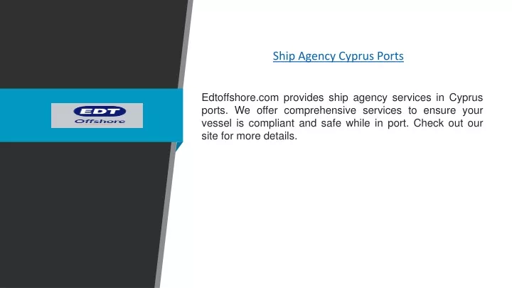 ship agency cyprus ports