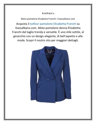 abito pantalone elisabetta franchi kaosalbano com