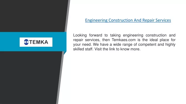 engineering construction and repair services