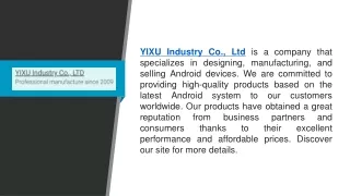 yixu industry co ltd is a company that