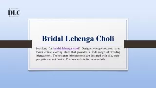 bridal lehenga choli