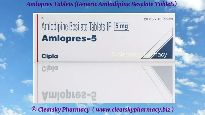 amlopres tablets generic amlodipine besylate