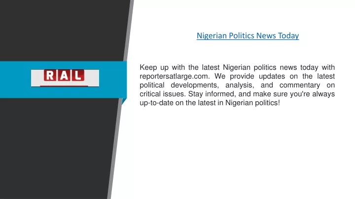 nigerian politics news today