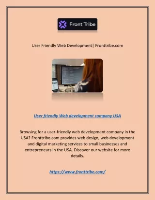 User Friendly Web Development| Fronttribe.com