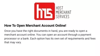 how to open merchant account online