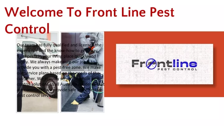 welcome to front line pest control
