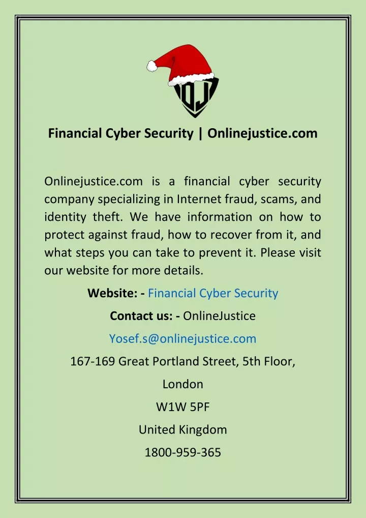 financial cyber security onlinejustice com
