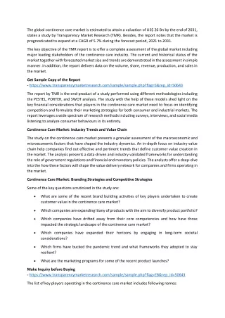 Continence Care Market (1)