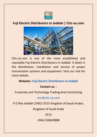 fuji electric distributors in jeddah cttc sa com