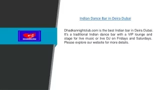 Indian Dance Bar in Deira Dubai | Dhadkannightclub.com