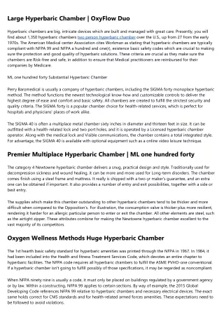large hyperbaric chamber oxyflow duo