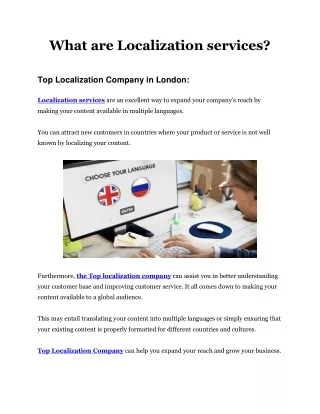 what are localization services