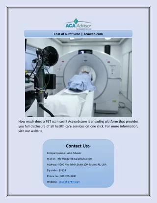 cost of a pet scan acaweb com