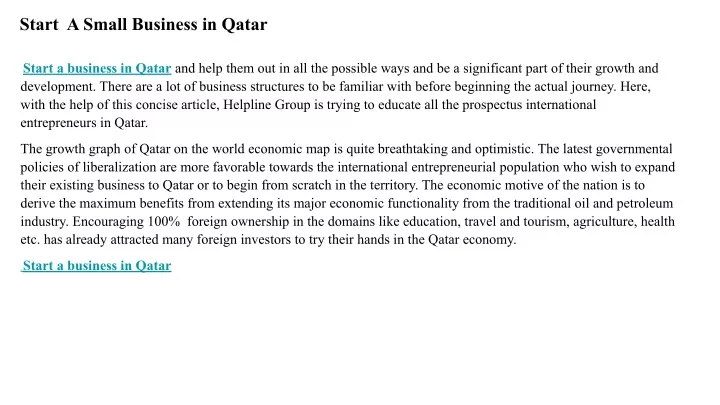 start a small business in qatar